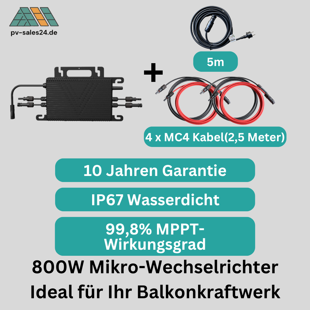Marstek Balkonkraftwerk Flexible Module 800 Watt mit Speicher 2,24 kWh, CT002 Smart Meter und Vaysunic VM800 Wechselrichter