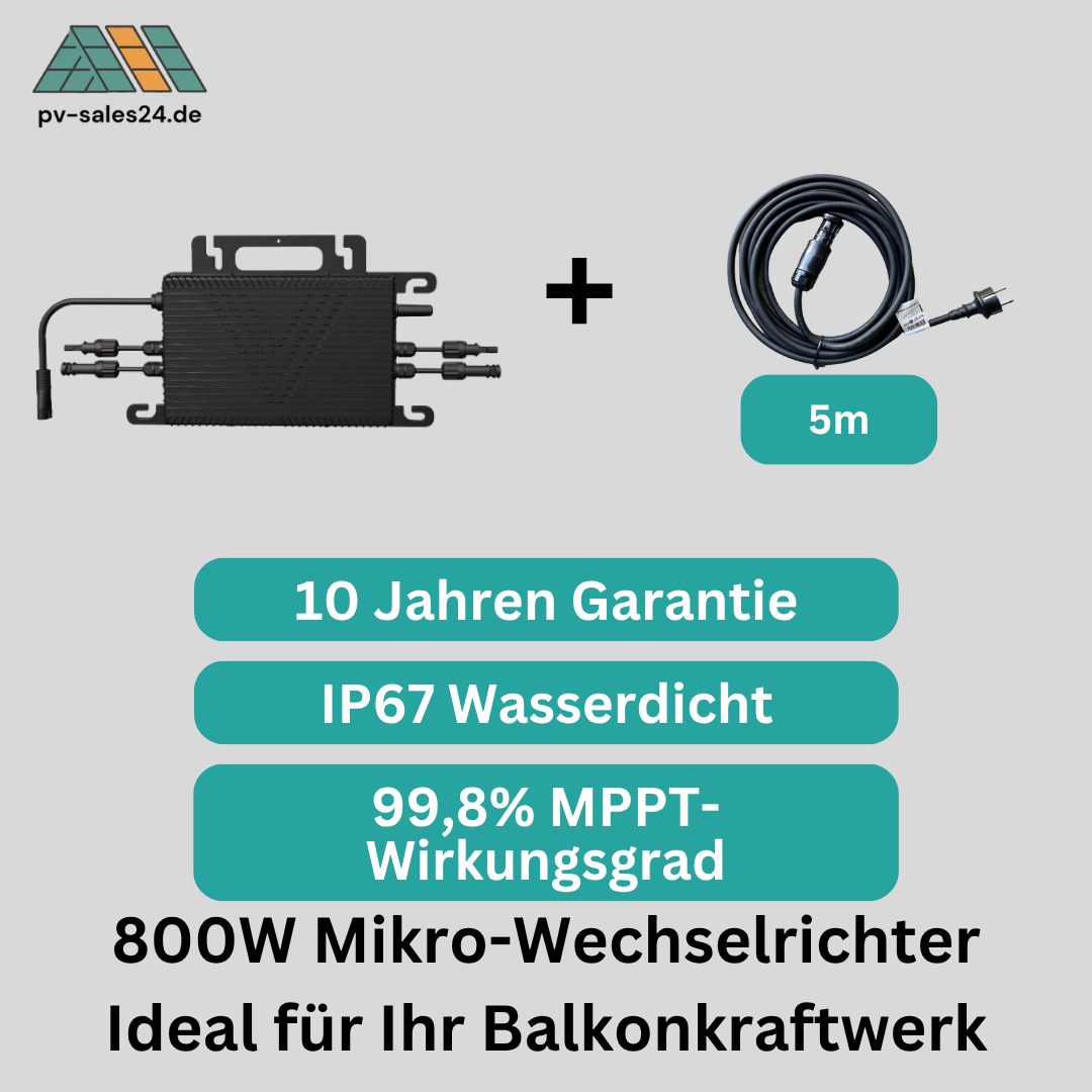 Vaysunic VM800WE-P2 Wechselrichter Balkonkraftwerk Mikrowechselrichter 800W