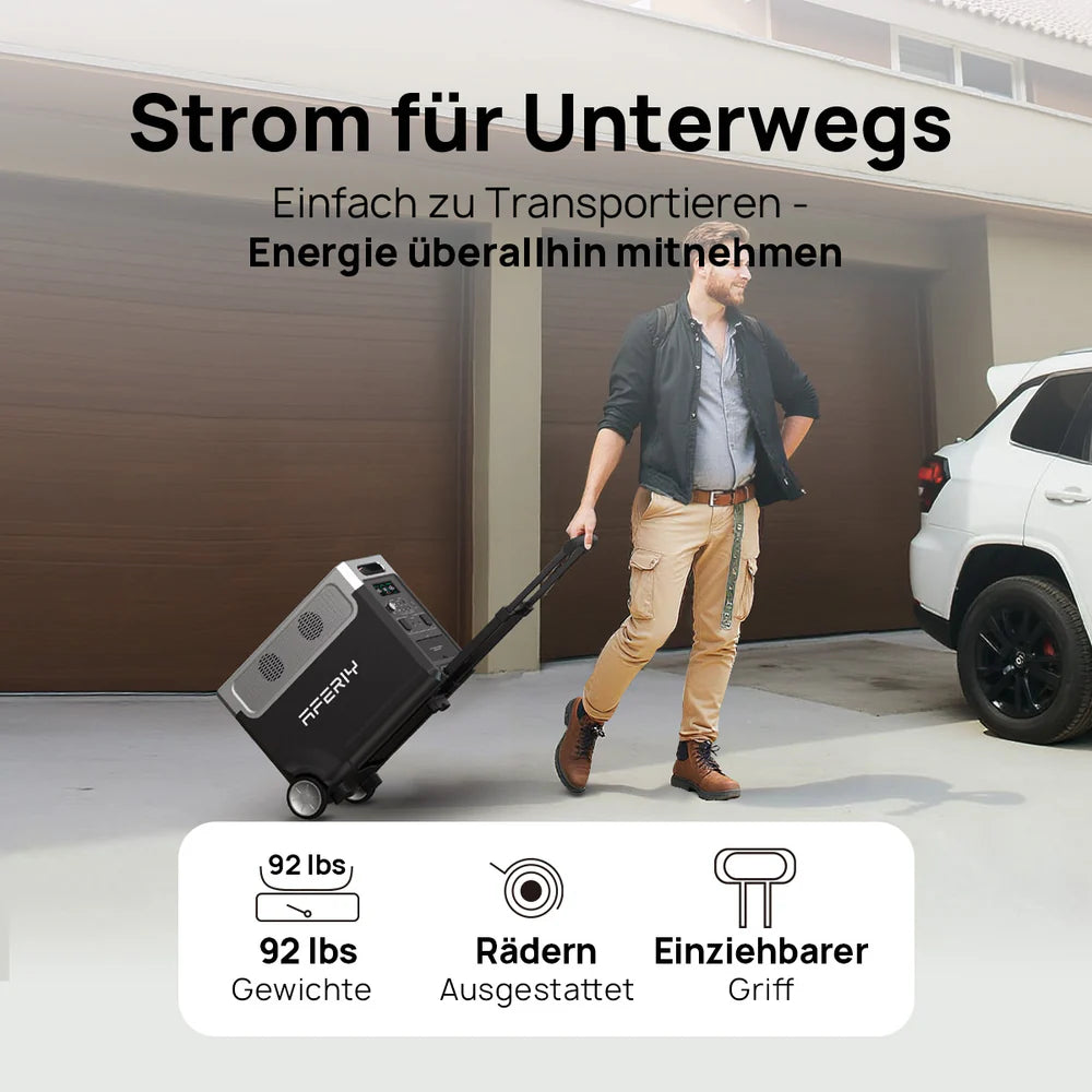 AFERIY P310 Tragbare Powerstation mit Erweiterbarer Kapazität | 3600W 3840Wh