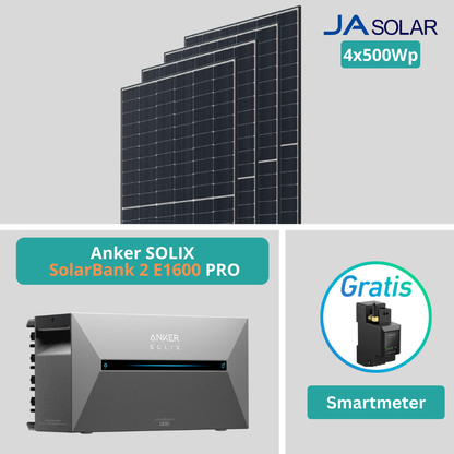 Anker Solix Solarbank 2 E1600 Pro Balkonkraftwerk-Komplettset 2000W