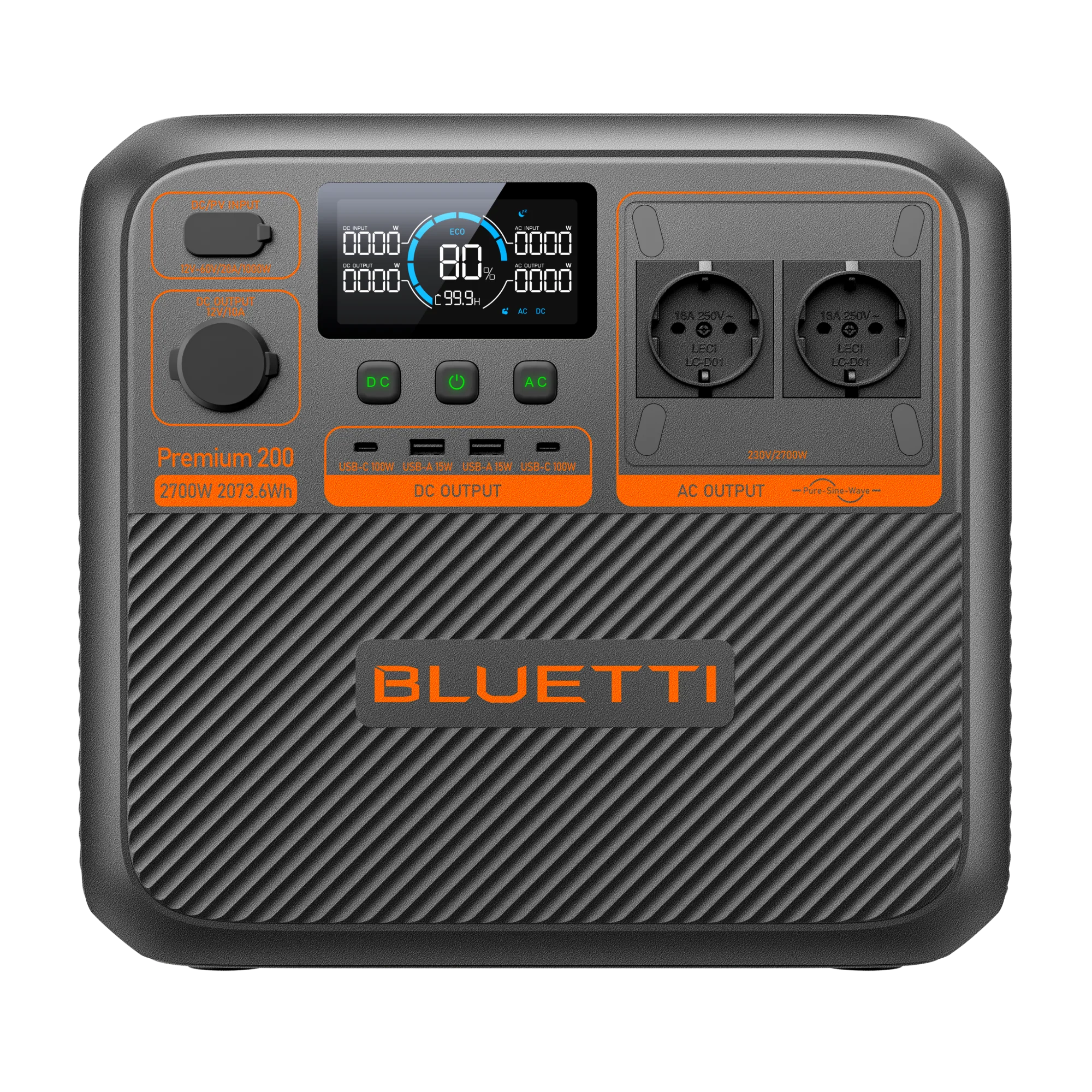 BLUETTI Premium 200 V2 Tragbare Powerstation | 2.700W 2.073,6Wh