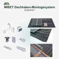 MIBET Dachhaken-Montagesystem für 4 Solarmodule