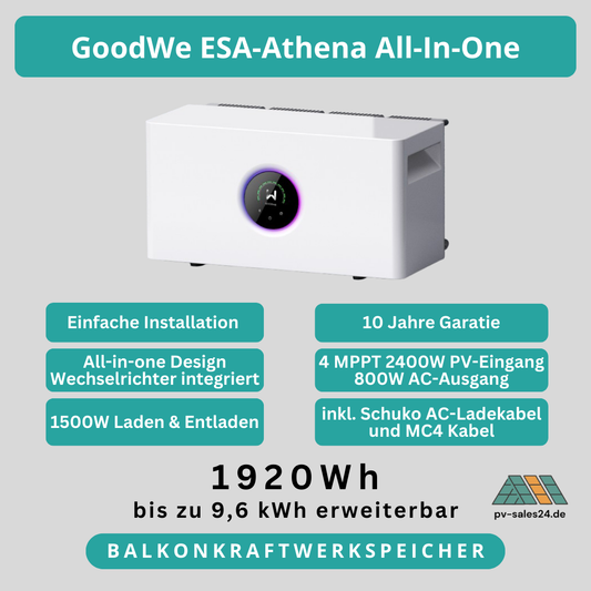 Vorbestellung GoodWe ESA-Athena All-In-One Balkonkraftwerk