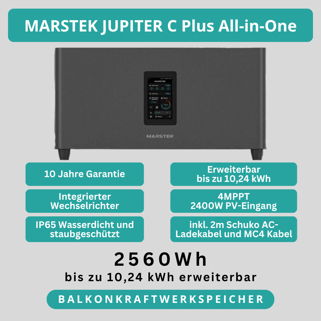 Marstek JUPITER C Plus 2,56 kWh All-In-One Balkonkraftwerk