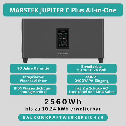 Marstek JUPITER C Plus 2,56 kWh All-In-One Balkonkraftwerk