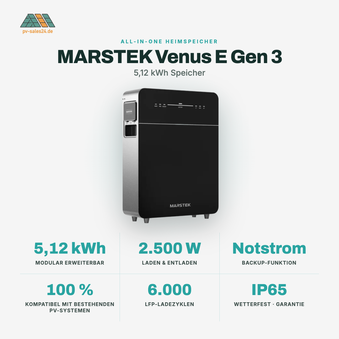 Marstek VENUS E 3.0, 5,12kWh, AC-gekoppeltes System