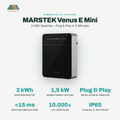 MARSTEK Venus E Mini Plug-in Batterie (AC-gekoppelter Balkon-Speicher | 2 kWh)