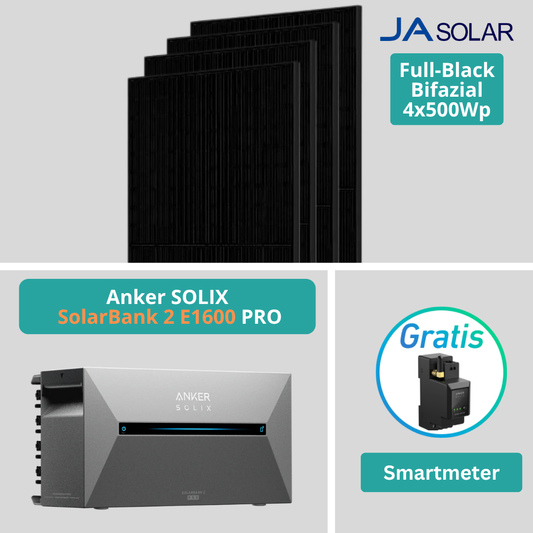 Anker Solix Solarbank 2 E1600 Pro Balkonkraftwerk-Komplettset 2000W