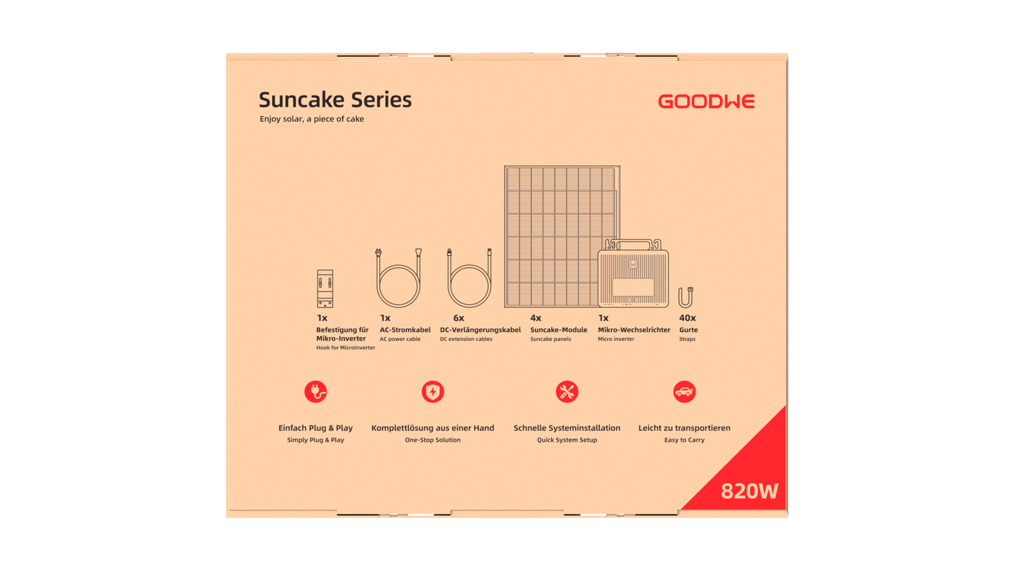 820W GoodWe Suncake Balkonkraftwerk Flexible Module 820 Watt mit Mikrowechselrichter