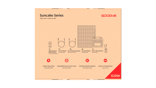 820W GoodWe Suncake Balkonkraftwerk Flexible Module 820 Watt mit Mikrowechselrichter