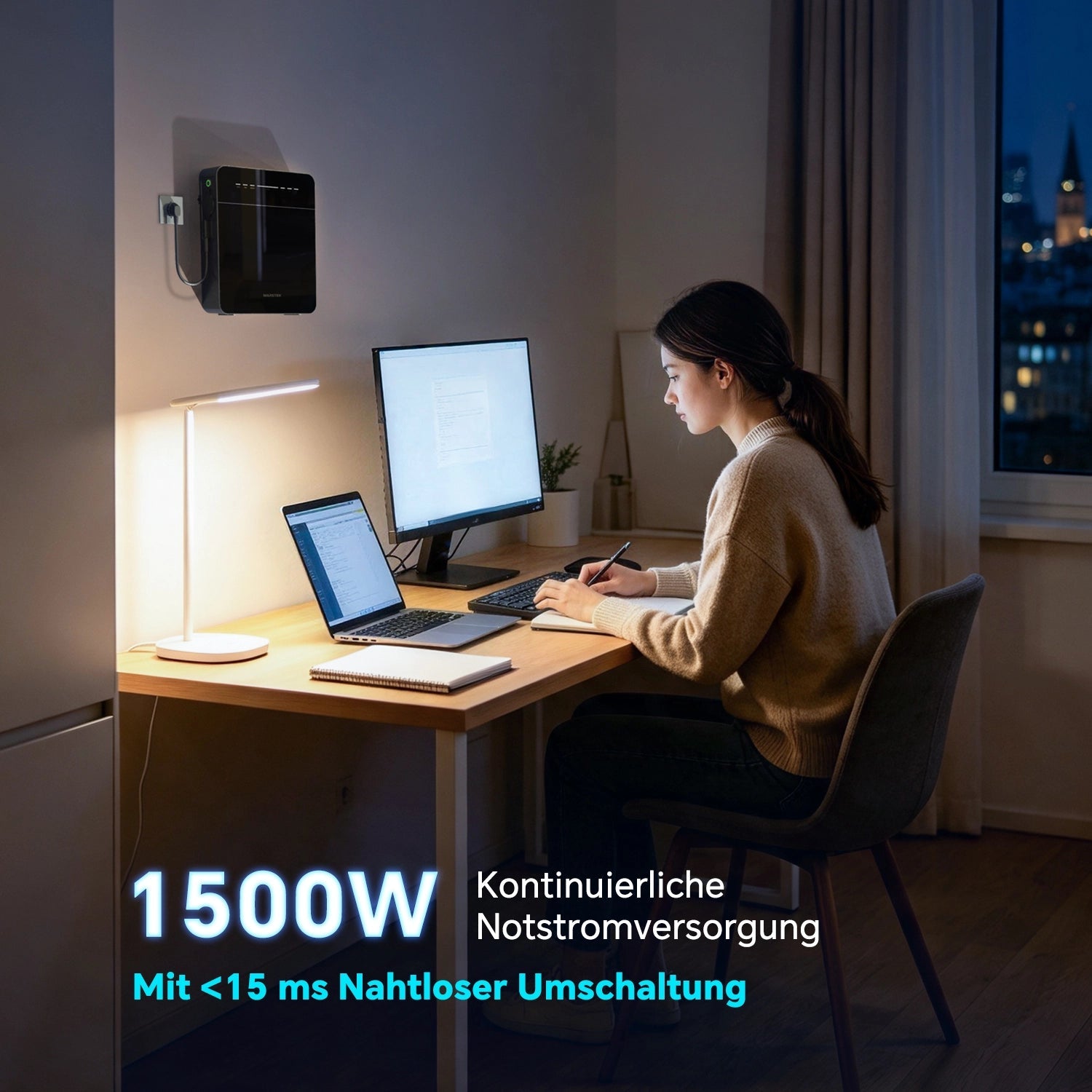 MARSTEK Venus E Mini Plug-in Batterie (AC-gekoppelter Balkon-Speicher | 2 kWh)