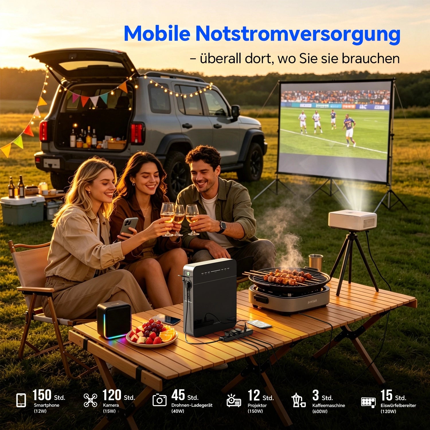 MARSTEK Venus E Mini Plug-in Batterie (AC-gekoppelter Balkon-Speicher | 2 kWh)