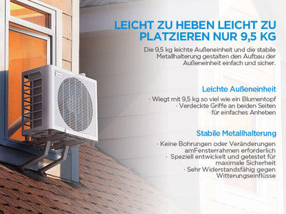 Midea PortaSplit Cool – Mobile Split-Klimaanlage | 2,3 kW | 8.000 BTU