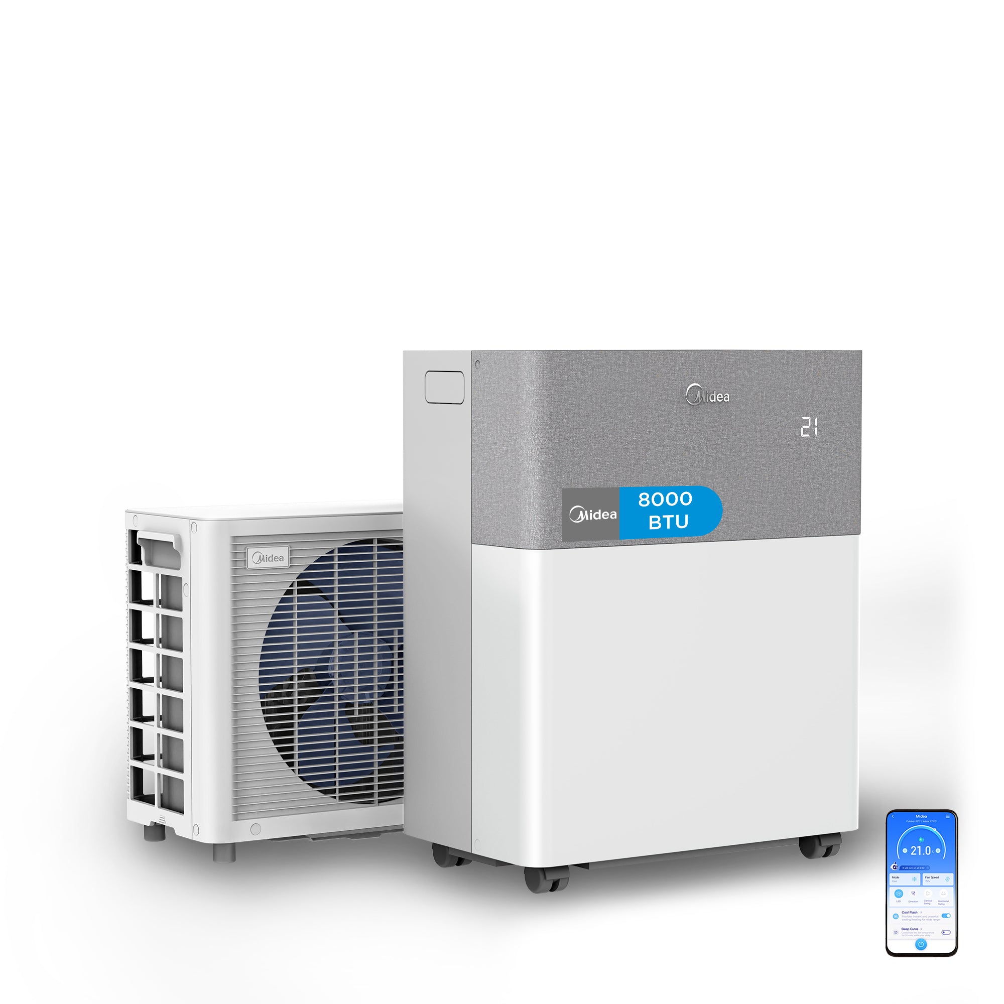 Midea PortaSplit Cool – Mobile Split-Klimaanlage | 2,3 kW | 8.000 BTU